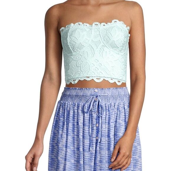 New Free People Lace Strapless Corset Bra Top - Picture 2 of 4